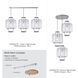 Dane 1 Light 16.6 inch Sterling Hanging Lantern Ceiling Light in Clear