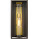 Dunbroch 1 Light 18.25 inch Deep Bronze and Outdoor Brass Outdoor Wall Light