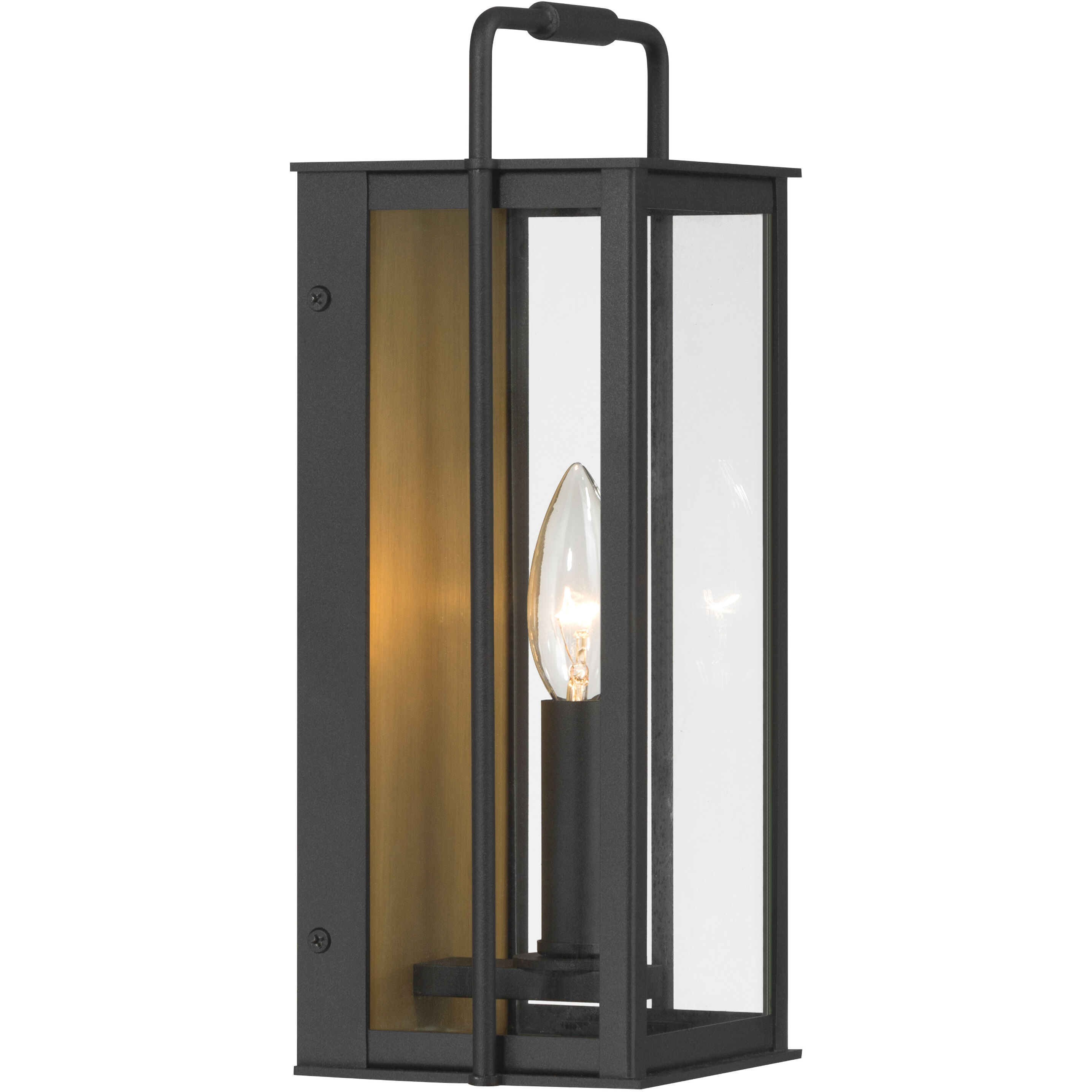 Aberdeen 1 Light 13.25 inch Sand Coal Black and Legacy Brass Outdoor Wall Sconce