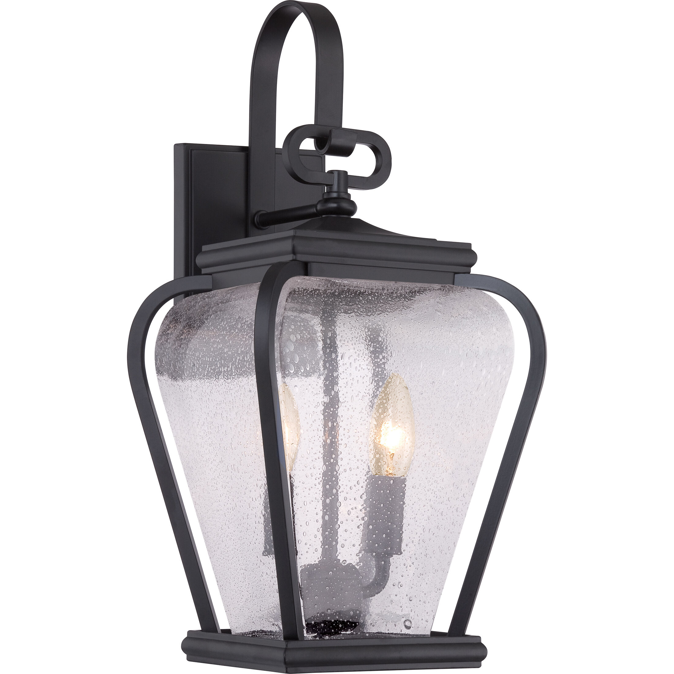 Province 2 Light 18 inch Mystic Black Outdoor Wall Lantern