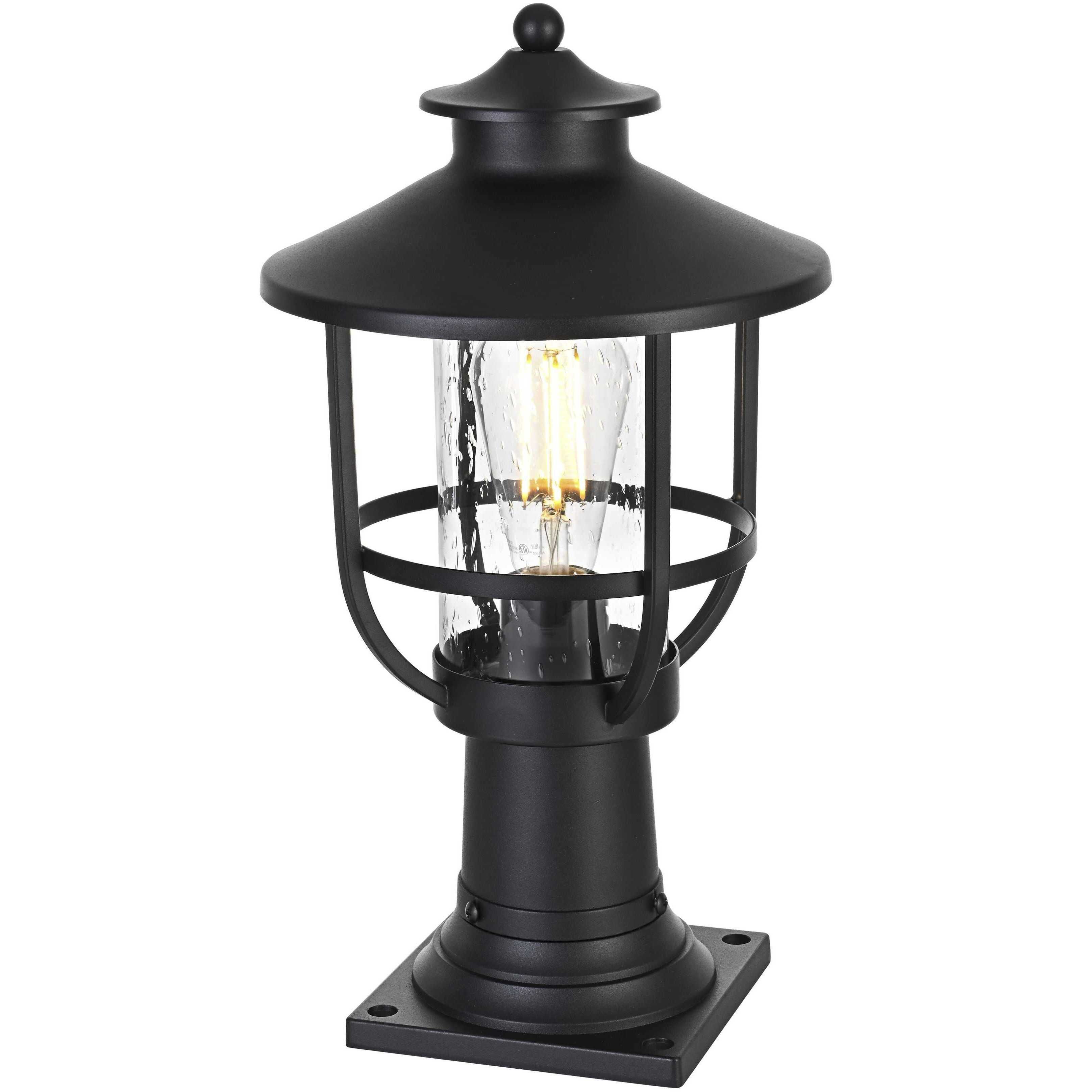 Janney 1 Light 16.5 inch Black Outdoor Post Light