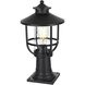 Janney 1 Light 16.5 inch Black Outdoor Post Light