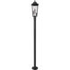 Gannon 3 Light 100.5 inch Black Outdoor Post Mounted Fixture