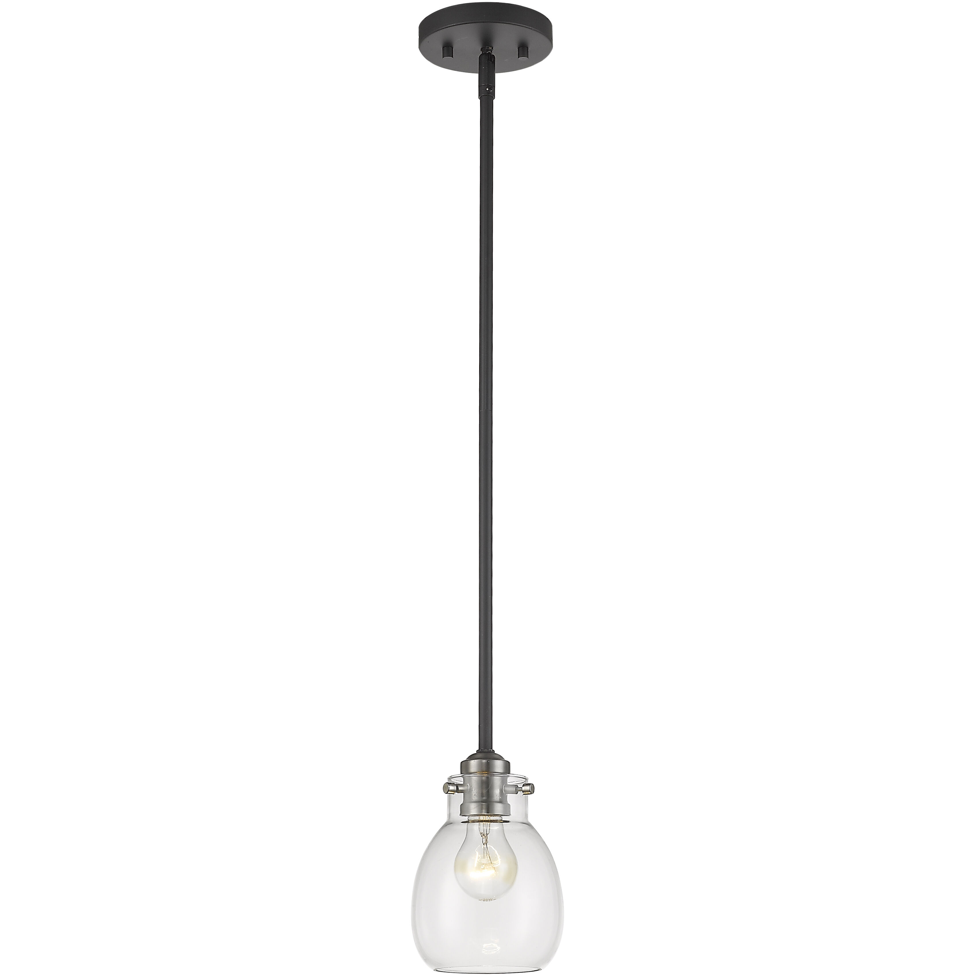 Kraken 1 Light 5.25 inch Matte Black and Brushed Nickel Pendant Ceiling Light