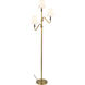 Alora Mood Sloan 68.13 inch 60 watt Brushed Gold and White Linen Floor Lamp Portable Light