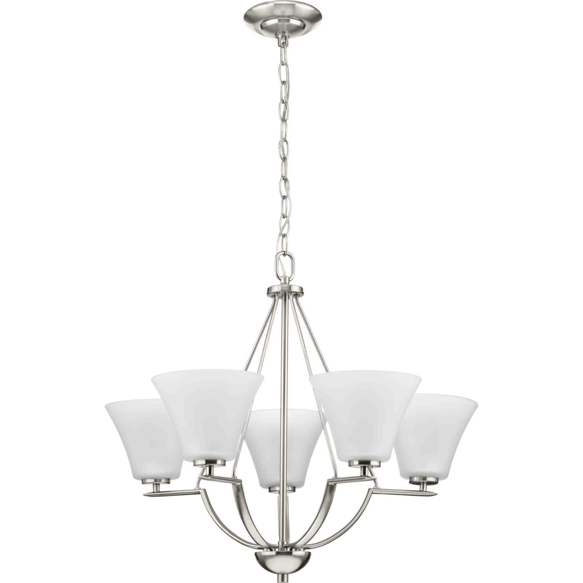 Annette St 5 Light 27 inch Brushed Nickel Chandelier Ceiling Light