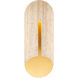Clog LED 22 inch Beige Travertine and Aged Brass Outdoor Wall Lighting in 3000K