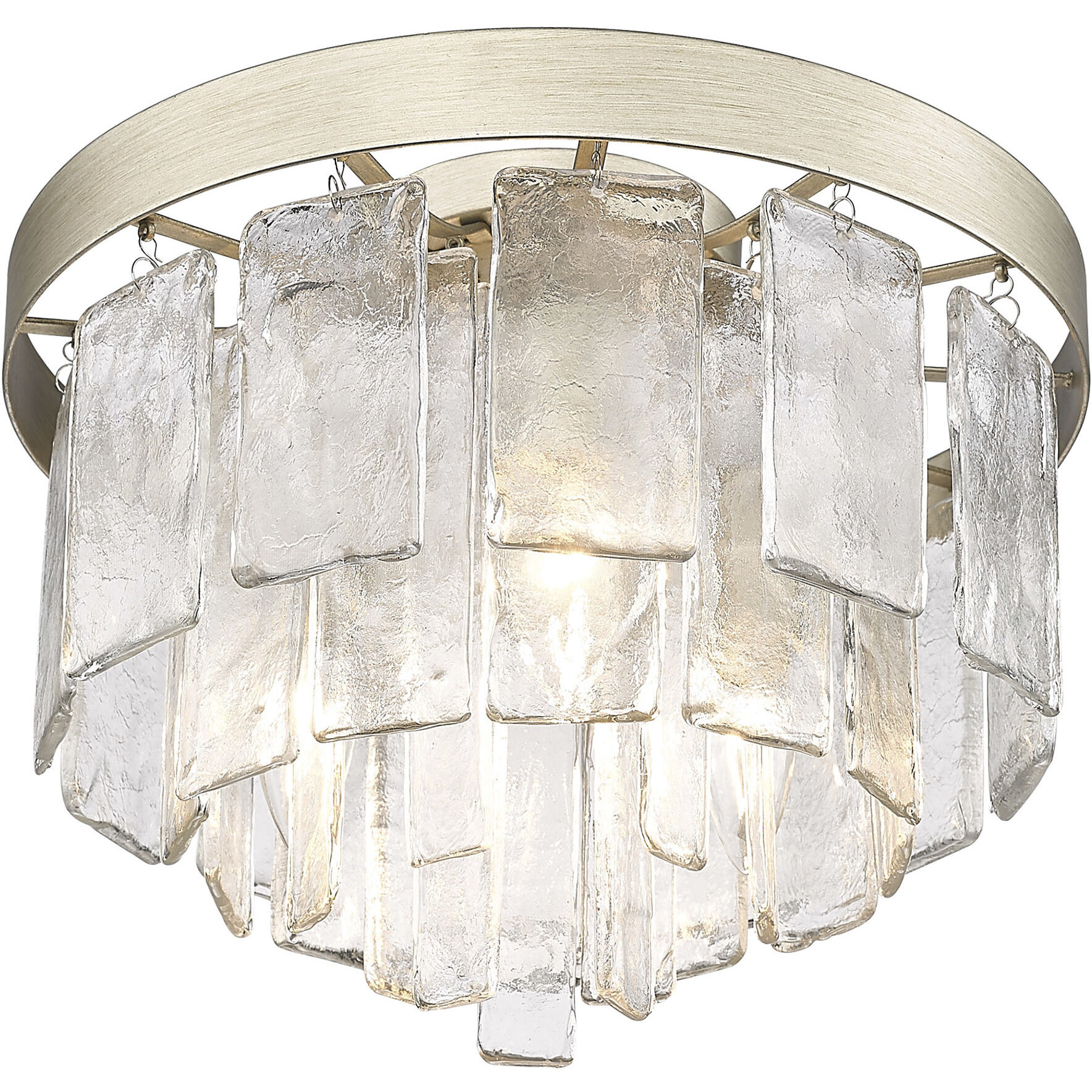 Ciara 3 Light 13 inch White Gold Flush Mount Ceiling Light