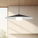 Cruz LED 24 inch Metal - Black and White Pendant Ceiling Light in Spun Aluminum Shade