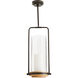 Sumter 1 Light 10.5 inch Black and Bronze with Natural Wood Candle Pendant Ceiling Light, Beth Webb