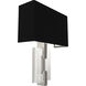 Lincoln 2 Light 12 inch Polished Nickel ADA Wall Sconce Wall Light in Black With Matte Silver