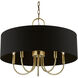 Huntington 5 Light 23 inch Antique Brass Pendant Chandelier Ceiling Light