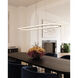 Luna LED 61.5 inch Satin Black Pendant Ceiling Light in 3000K