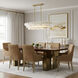 Wright 5 Light 42 inch Brushed Gold Island Light Ceiling Light
