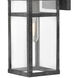 Estate Series Porter Outdoor Wall Mount Lantern in Aged Zinc, Non-LED, Open Air