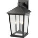 Beacon 3 Light 22.5 inch Black Outdoor Wall Light