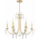 Rollins 6 Light 28 inch Antique Gold Chandelier Ceiling Light