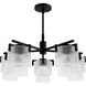 Ontario 5 Light 27.3 inch Matte Black Chandelier Ceiling Light, Medium