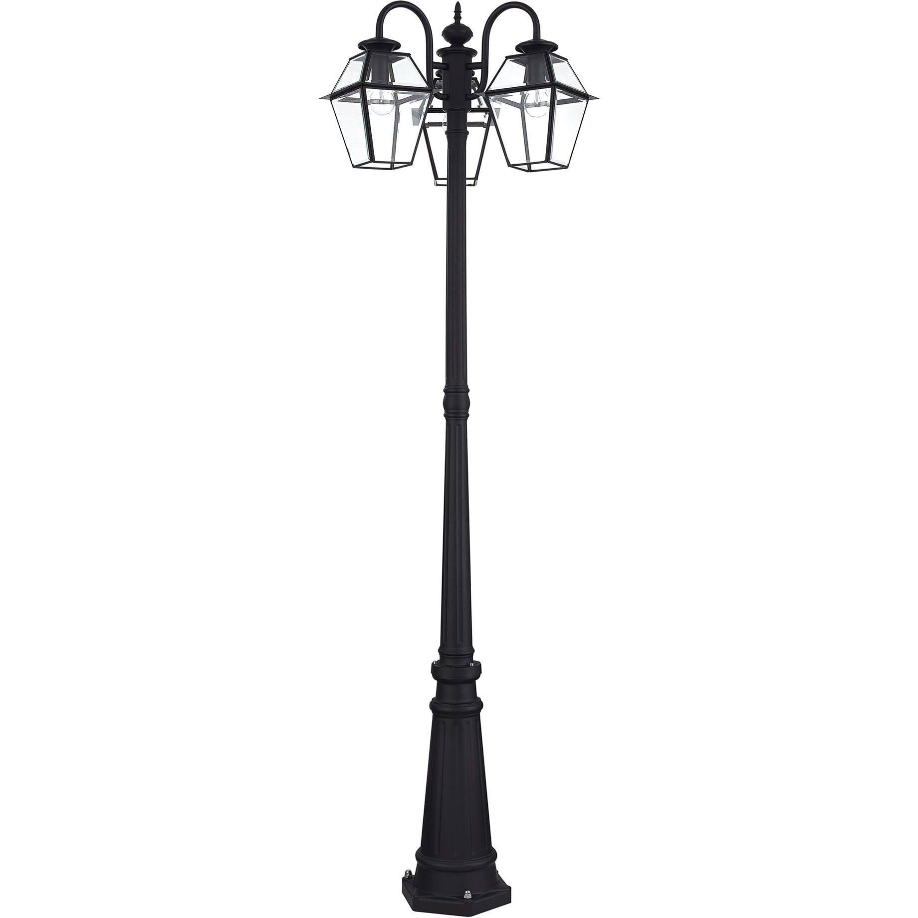 Westover 3 Light 80.13 inch Black Outdoor 3 Head Post Light