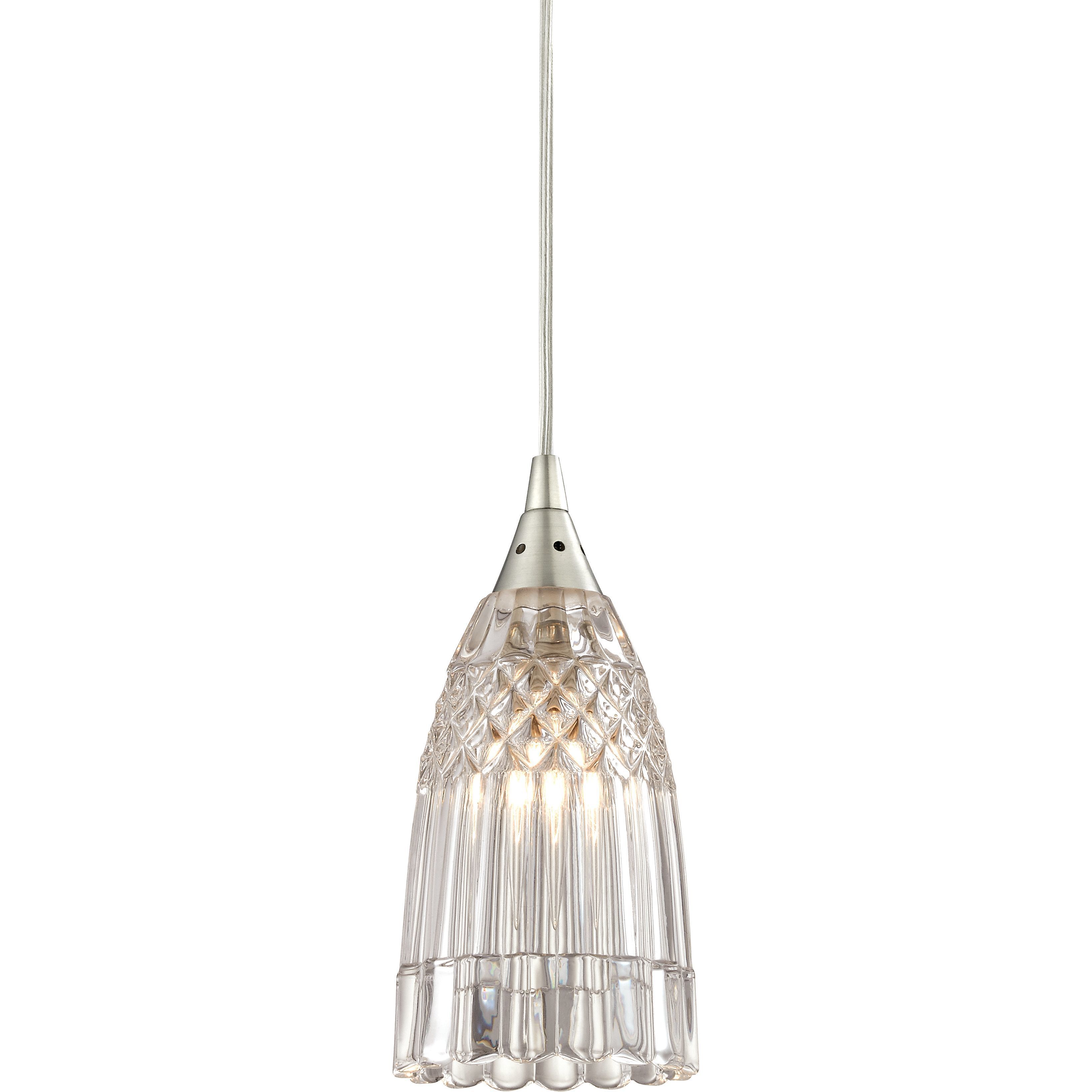 Kersey 1 Light 4 inch Satin Nickel Mini Pendant Ceiling Light