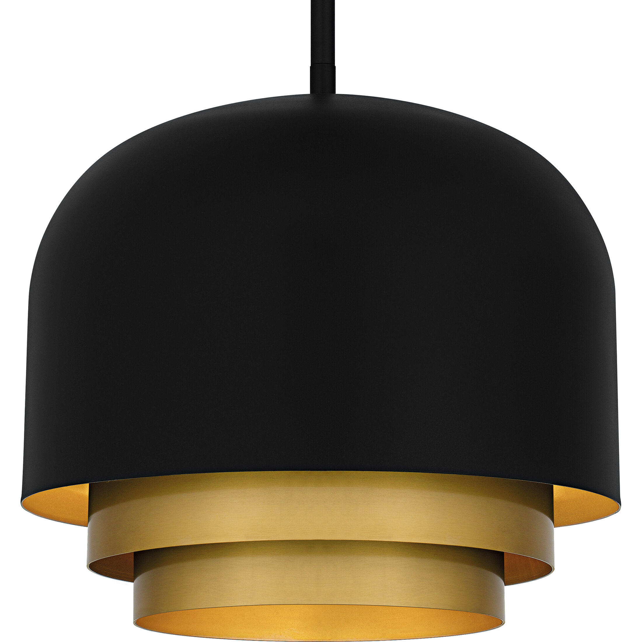Frankie 3 Light 12 inch Matte Black Pendant Ceiling Light