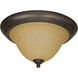 Castillo 2 Light 15.25 inch Sonoma Bronze and Champagne Flush Mount Ceiling Light