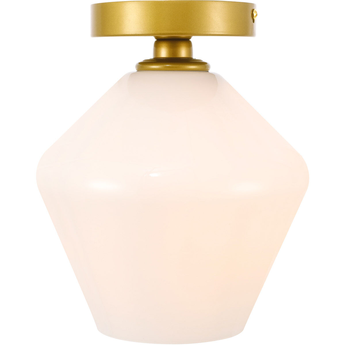 Rochester 1 Light 7.9 inch Brass Flush Mount Ceiling Light