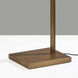 Newman 58 inch 10.00 watt Lacquered Burnished Brass Task Floor Lamp Portable Light, ADS360