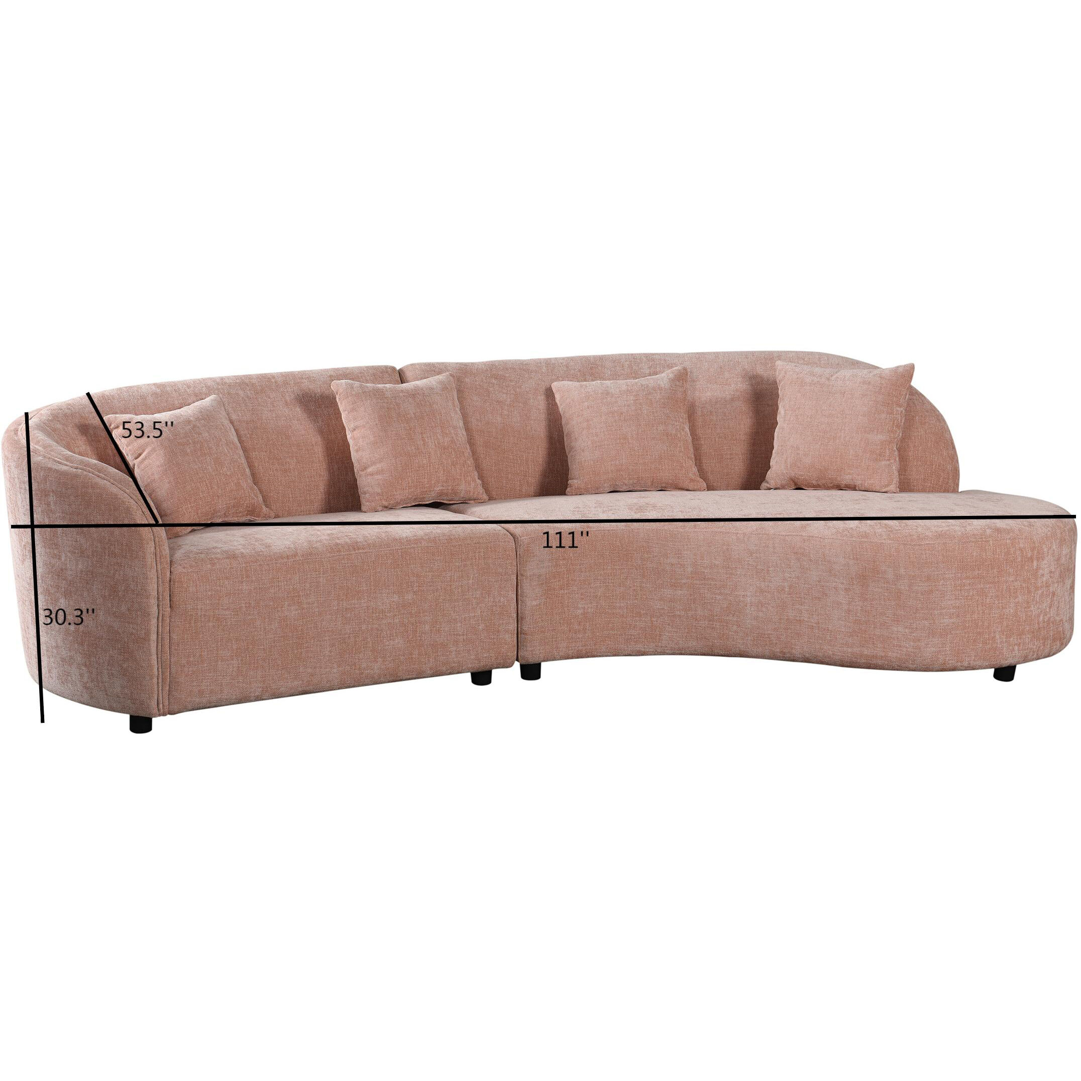 Tawney Blush and Black Sofa