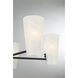 Mid-Century Modern 5 Light 30 inch Matte Black Chandelier Ceiling Light