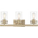 Lunden 3 Light 22 inch Modern Gold Bathroom Vanity Light Wall Light