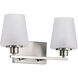 Lune 16 inch Brushed Nickel Vanity Wall Light
