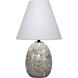 Capsule 17 inch 40 watt Grey Travertine Stone Table Lamp Portable Light
