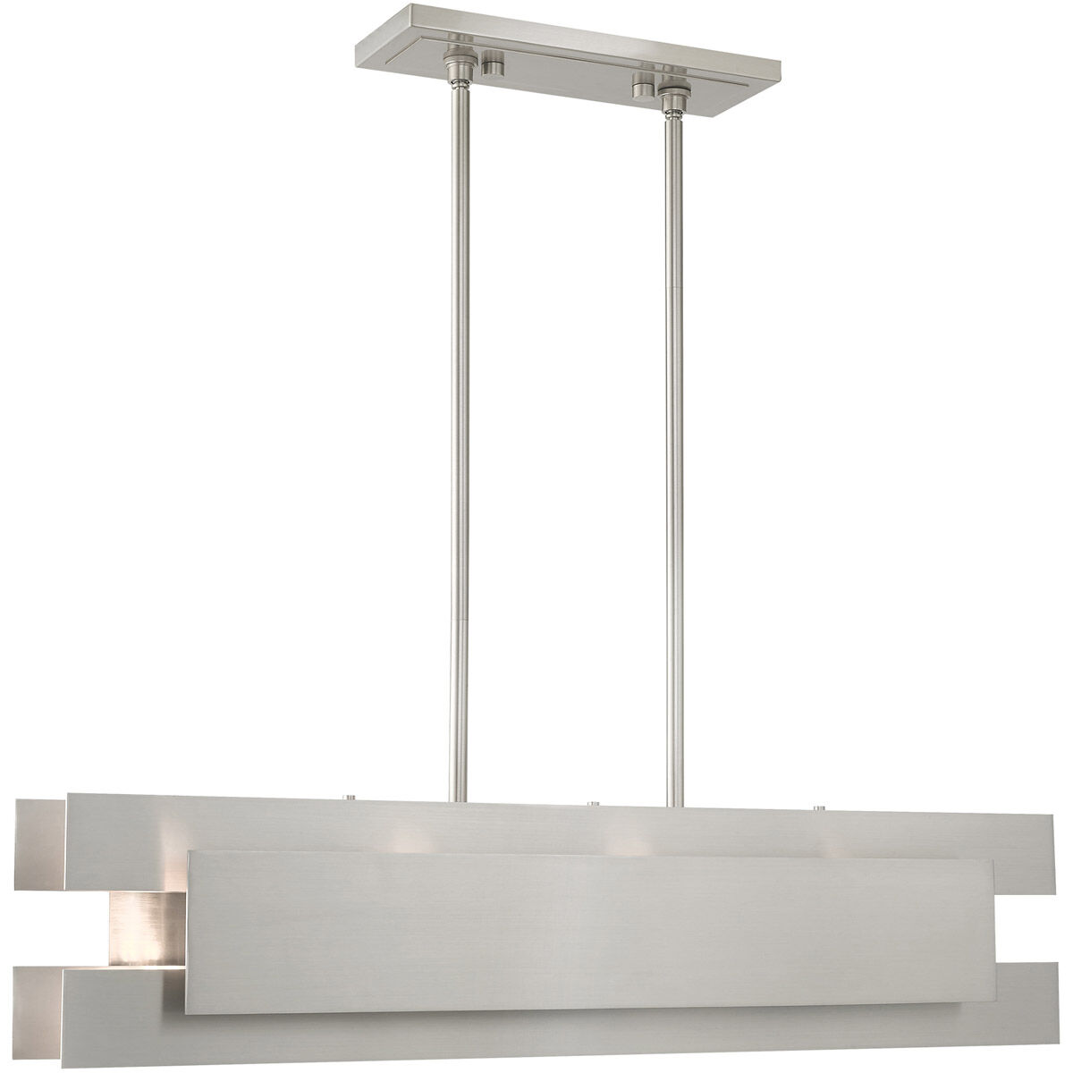 Varick 4 Light 36 inch Brushed Nickel Linear Chandelier Ceiling Light