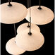 Clouds 5 Light 19.8 inch Dark Smoke Pendant Ceiling Light