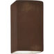 Ambiance Rectangle LED 7.25 inch Real Rust ADA Wall Sconce Wall Light, Large