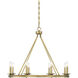 Middleton 8 Light 33 inch Warm Brass Chandelier Ceiling Light, Essentials