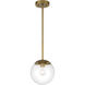 Auresa 1 Light 8.25 inch Soft Brass Mini Pendant Ceiling Light