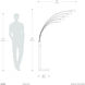Mushroom 85 inch 4 watt Black Nickel Arc Floor Lamp Portable Light