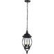 Central Park 3 Light 7 inch Textured Black Outdoor Hanging Lantern