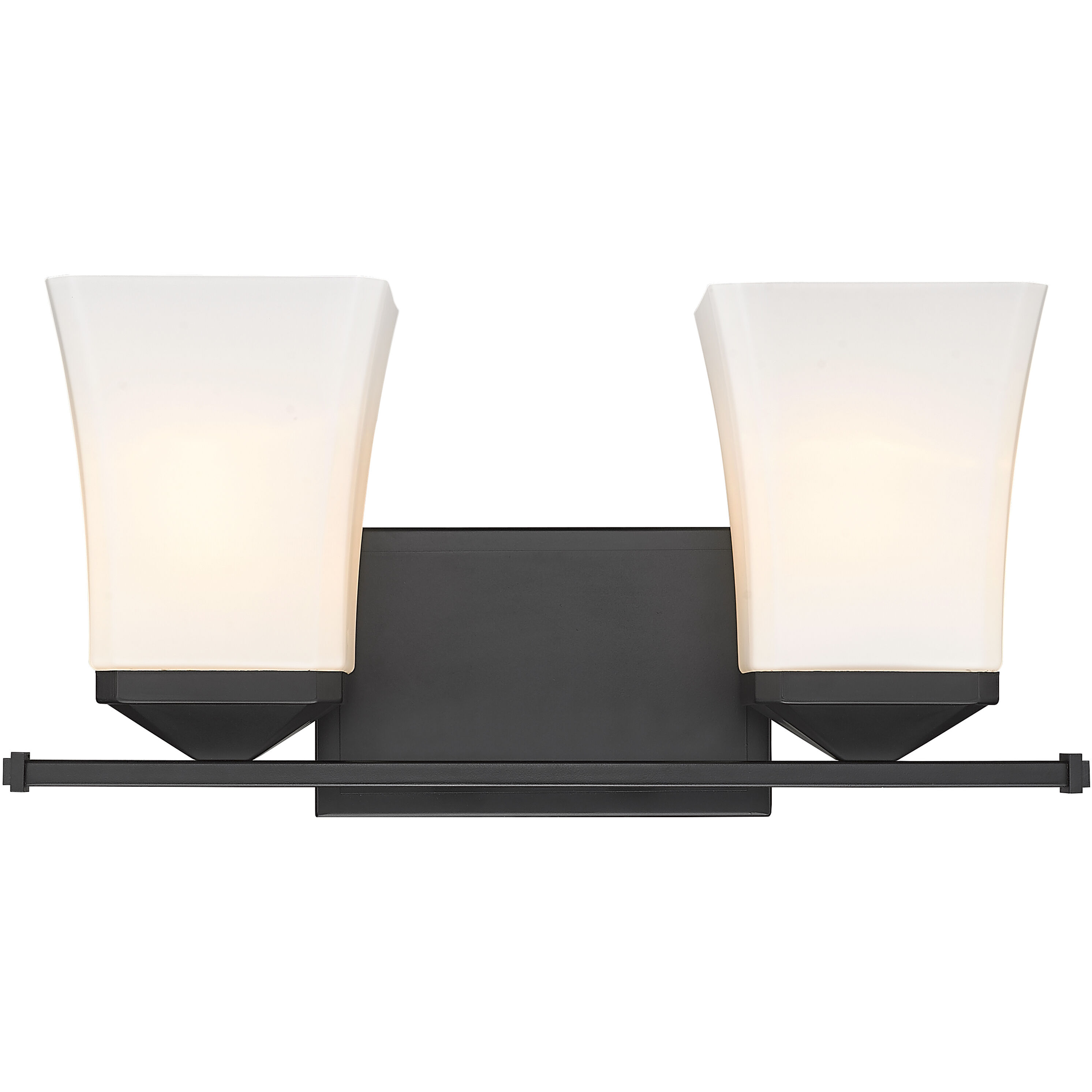 Darcy 2 Light 16 inch Matte Black Vanity Wall Light