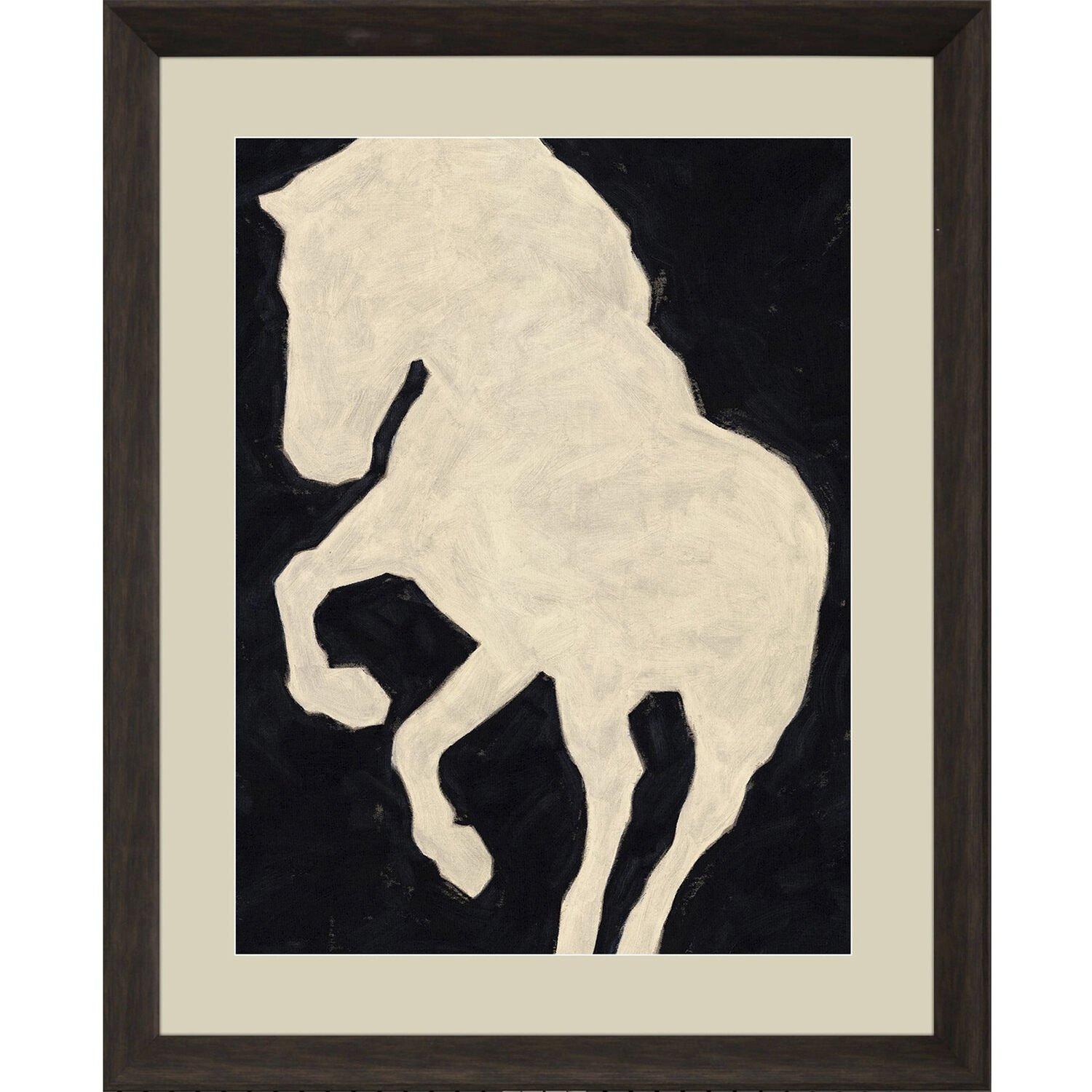 Equestrian Grace Equestrian Style Black and Beige Framed Art