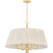 Azar 6 Light 30 inch Vintage Gold Leaf Pendant Ceiling Light