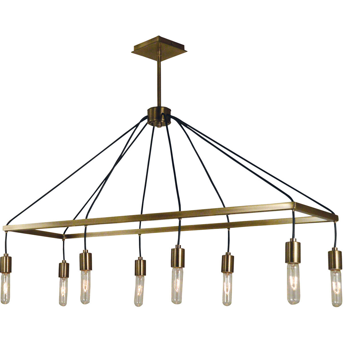 Celestial 8 Light 40 inch Antique Brass Island Chandelier Ceiling Light