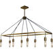 Celestial 8 Light 40 inch Antique Brass Island Chandelier Ceiling Light