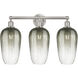 Edison Brookhaven Flute 3 Light 25 inch Brushed Satin Nickel Bath Vanity Light Wall Light in Slate Glass