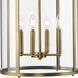 Gilliam 4 Light 15 inch Vintage Brass Foyer Light Ceiling Light