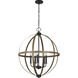 Calhoun 5 Light 24 inch Stardust Chandelier Ceiling Light