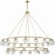 Aragon 30 Light 60 inch Soft Brass Chandelier Ceiling Light