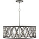 Portico 6 Light 28 inch Glacial with Metallic Matte Bronze Indoor Chandelier Ceiling Light, Convertible to Semi-Flush